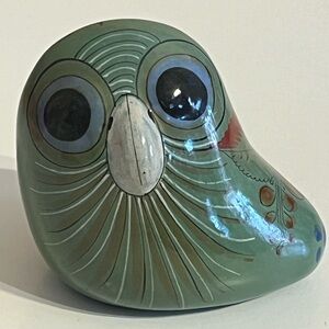 Tonalá Mexican pottery owl figurine -Mexican Folk Art